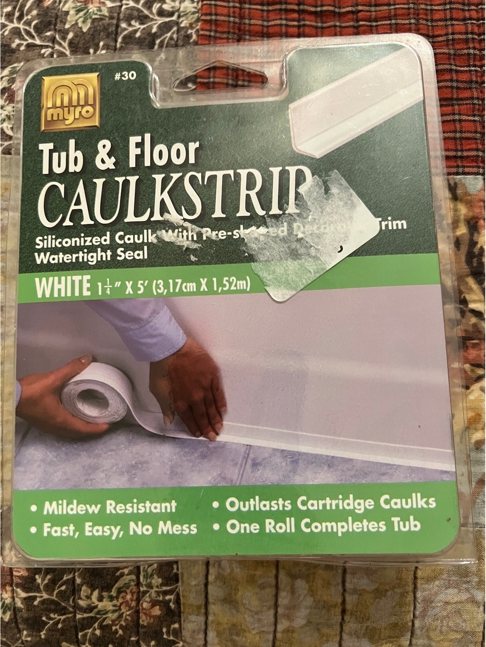 M-D Building Products white tub and floor caulk strip
